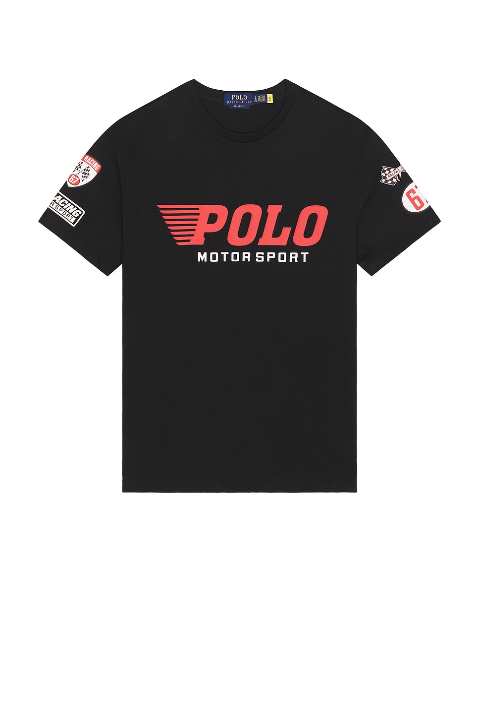 Image 1 of Polo Ralph Lauren Motorsport Print Short Sleeve T-Shirt in Polo Black
