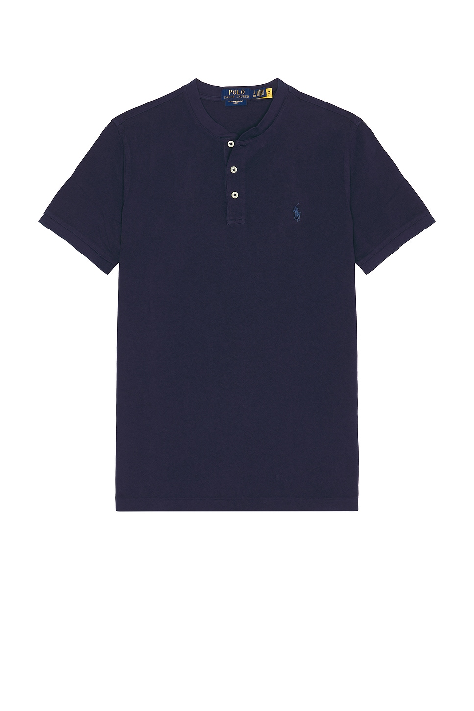 Polo Ralph Lauren Short Sleeve Garment Dyed Featherweight Mesh Henley T-Shirt | Thumbnail 4 Polo Ralph Lauren Short Sleeve Garment Dyed Featherweight Mesh Henley T-Shirt | Thumbnail 4