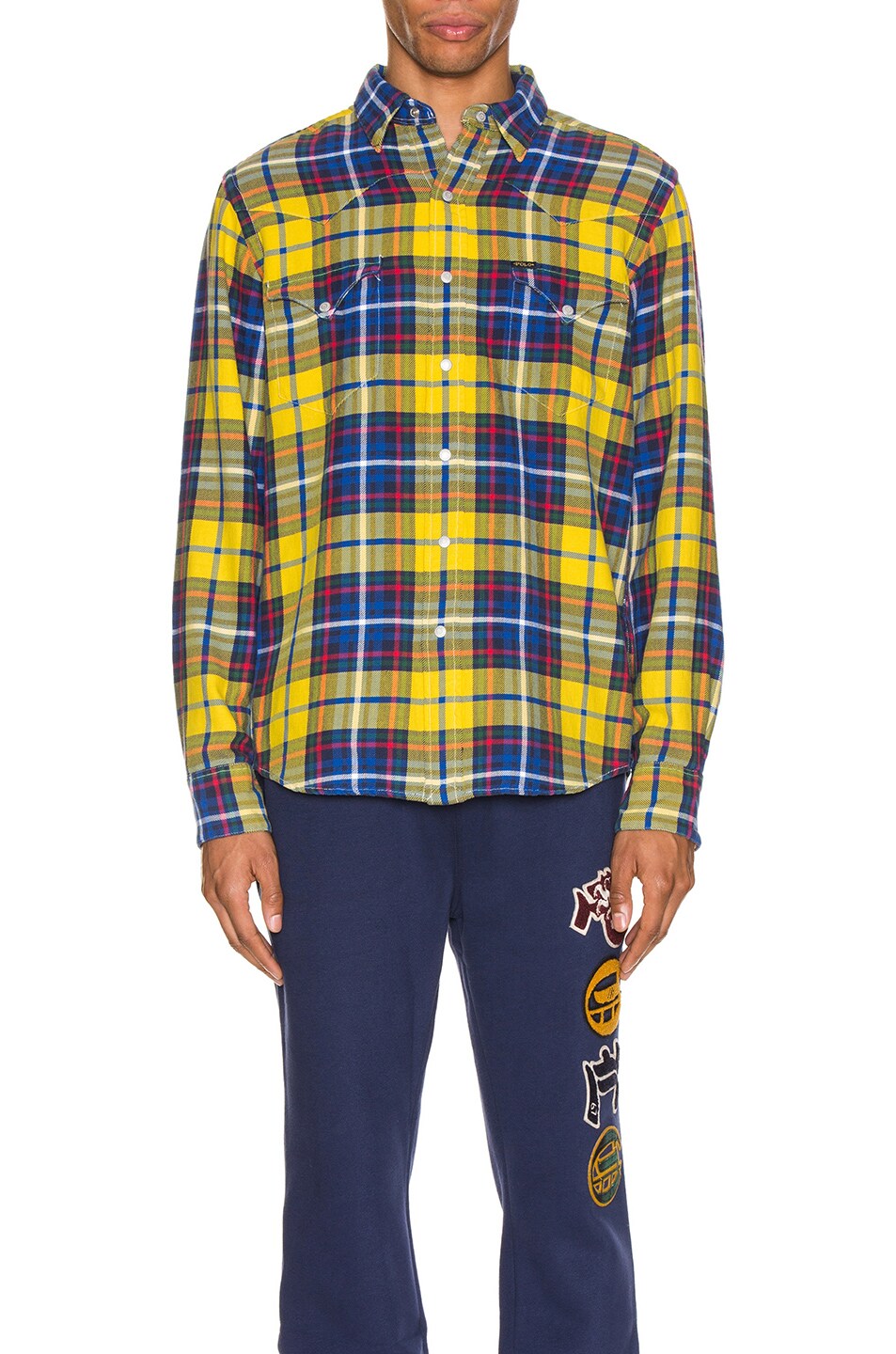 Image 1 of Polo Ralph Lauren Brushed Cotton Long Sleeve Shirt in Yellow