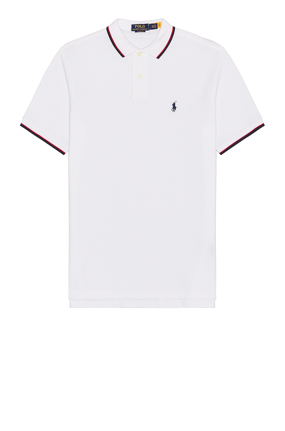 Image 1 of Polo Ralph Lauren Tipped Mesh Classic Polo in White