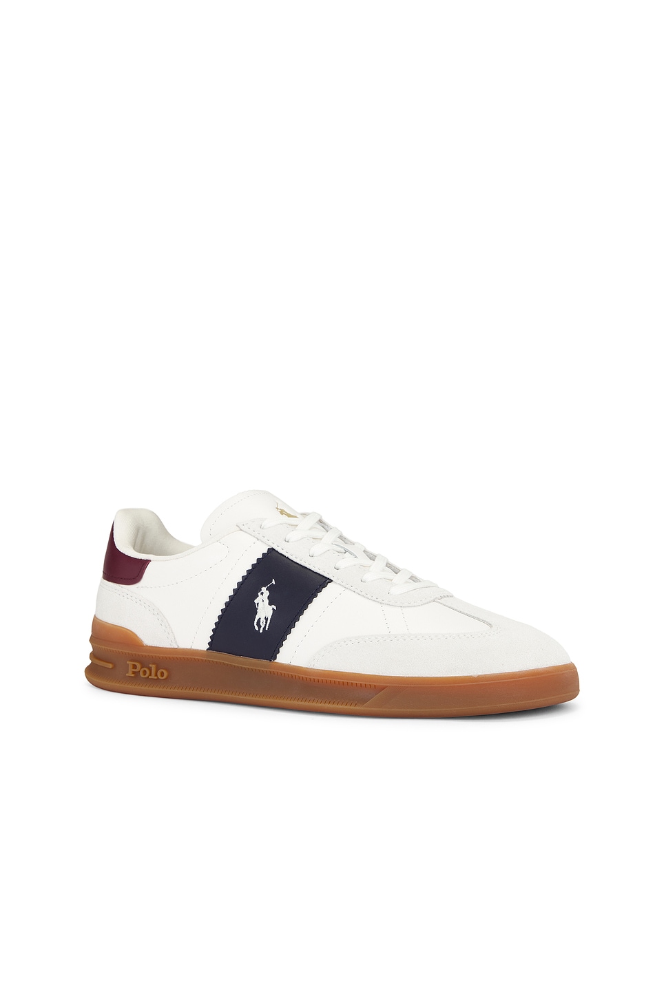 Polo Ralph Lauren Heritage Aera Leather-suede Trainer In White