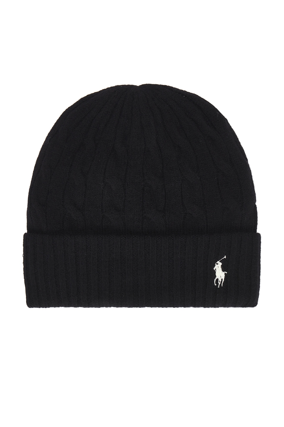 Polo Ralph Lauren Cable Knit Beanie In Black