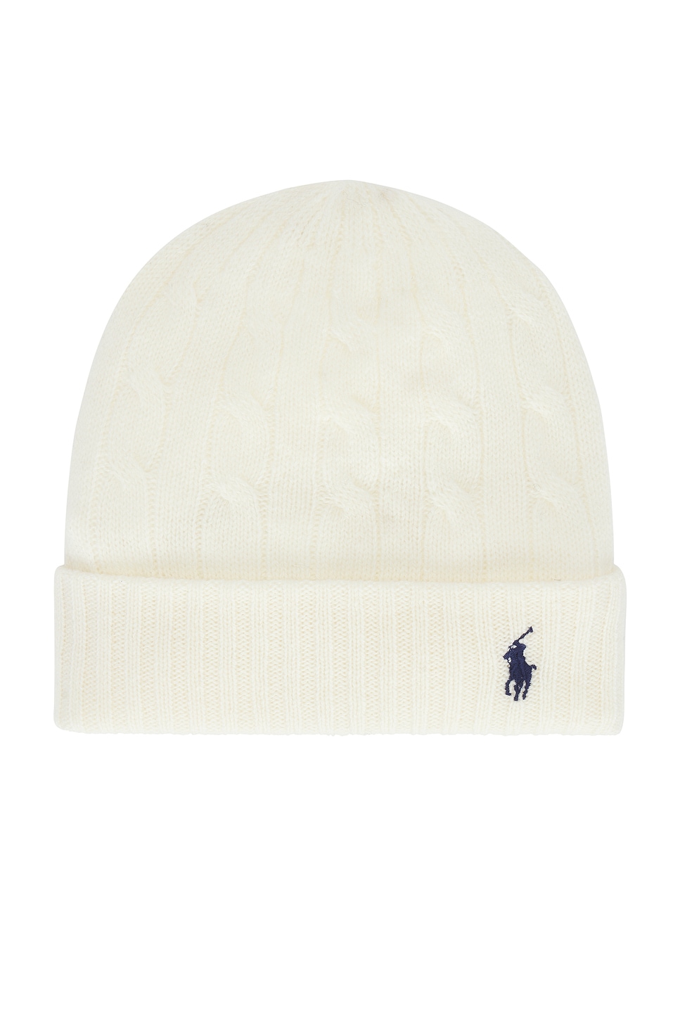 Polo Ralph Lauren Cable Knit Beanie In Cream