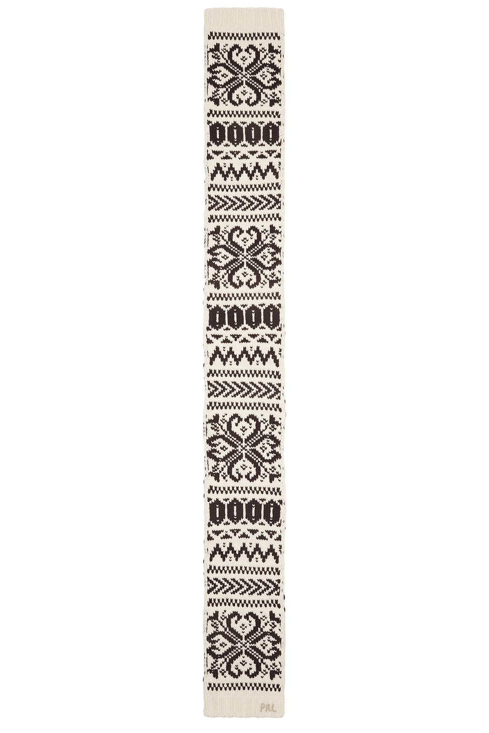 Shop Polo Ralph Lauren Snowflake Scarf In Cream & Brown