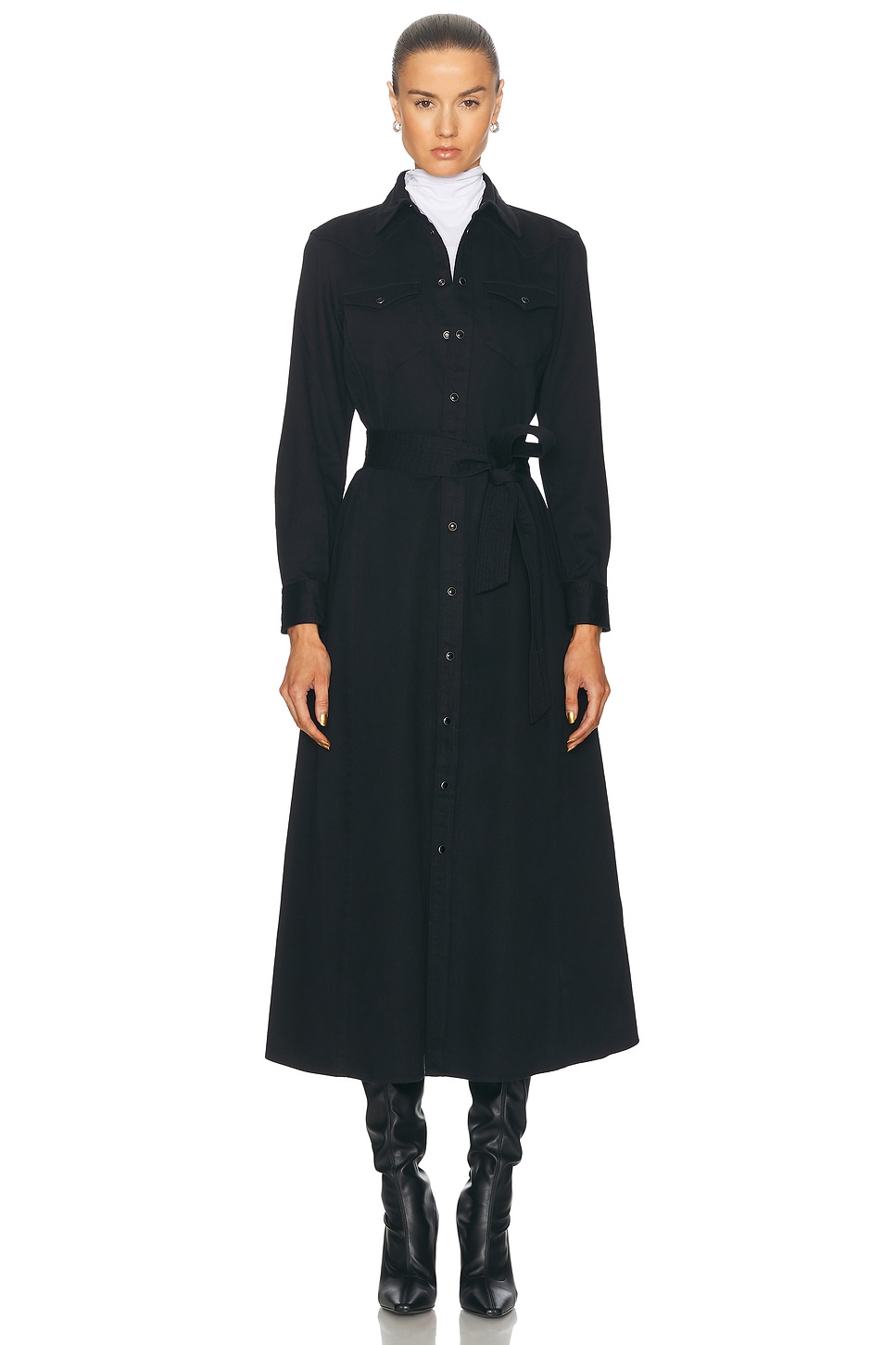 Image 1 of Polo Ralph Lauren Long Sleeve Dress in Polo Black