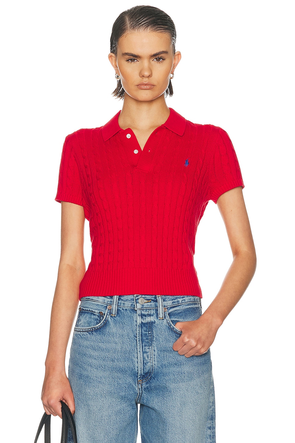 Polo Ralph Lauren Short Sleeve Sweater In Red