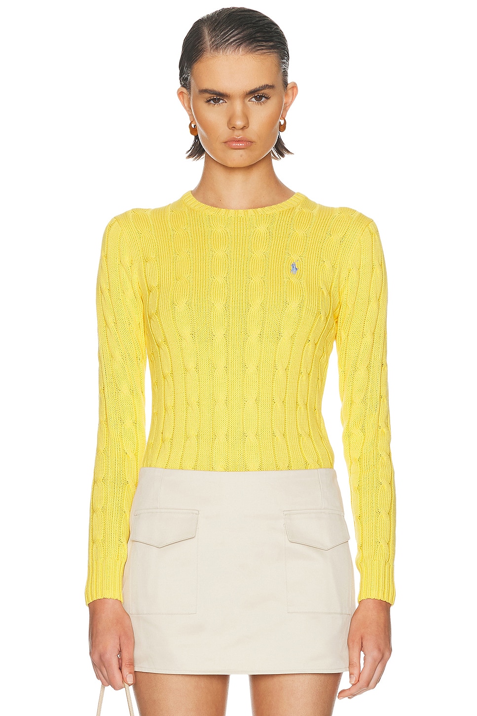 Polo Ralph Lauren Julianna Long Sleeve Sweater In Yellow