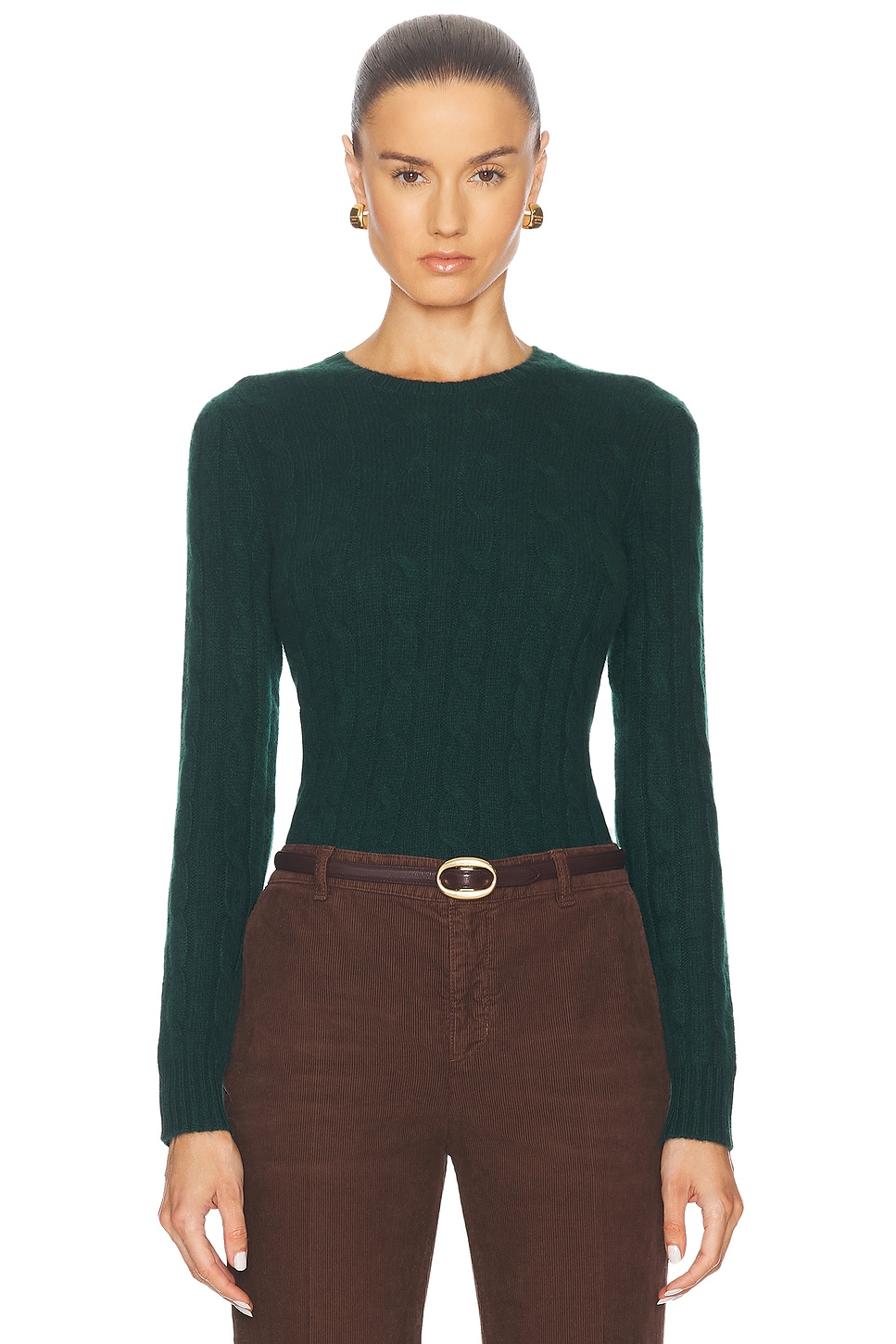 Image 1 of Polo Ralph Lauren Long Sleeve Sweater in Moss Agate