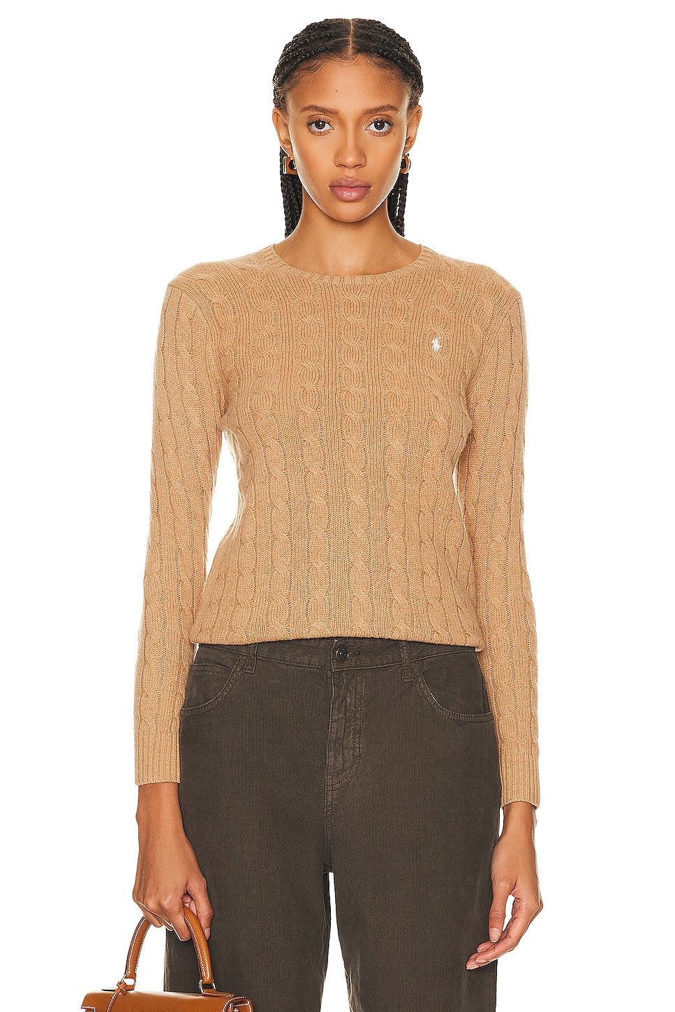 Julianna Long Sleeve Pullover Sweater in Tan