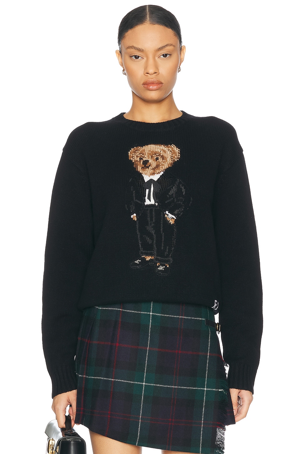 Image 1 of Polo Ralph Lauren Bear Long Sleeve Sweater in Polo Black Multi