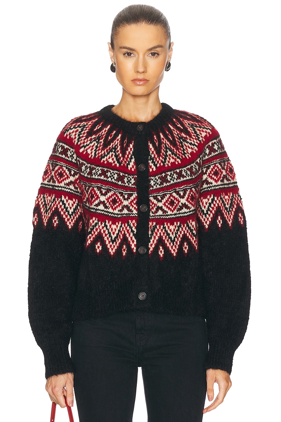 Image 1 of Polo Ralph Lauren Long Sleeve Cardigan in Black Multi