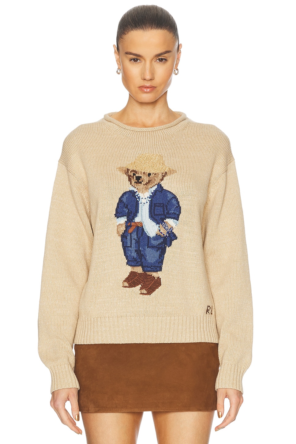 Crewneck Sweater in Tan