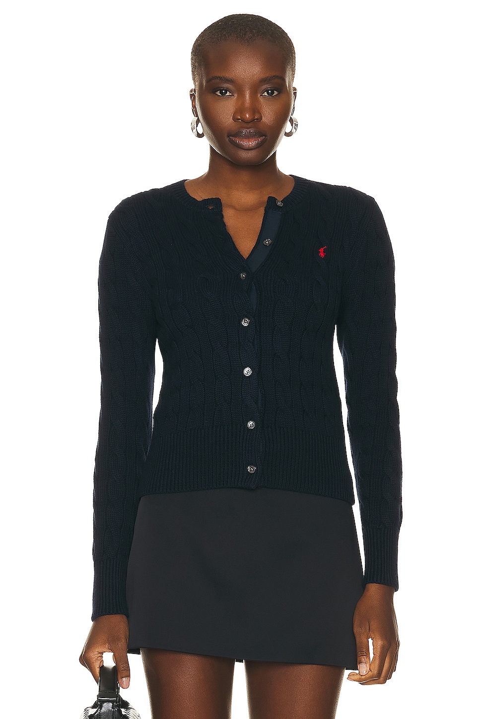 Image 1 of Polo Ralph Lauren Long Sleeve Cardigan in Hunter Navy