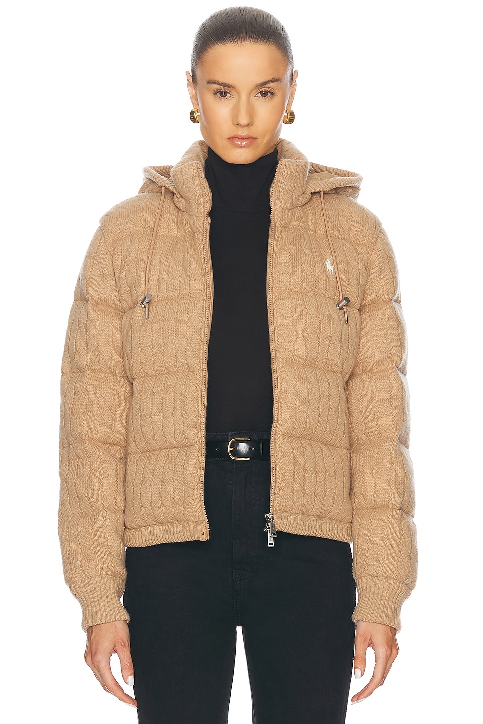 Image 1 of Polo Ralph Lauren Puffer Coat in Collection Camel Melange