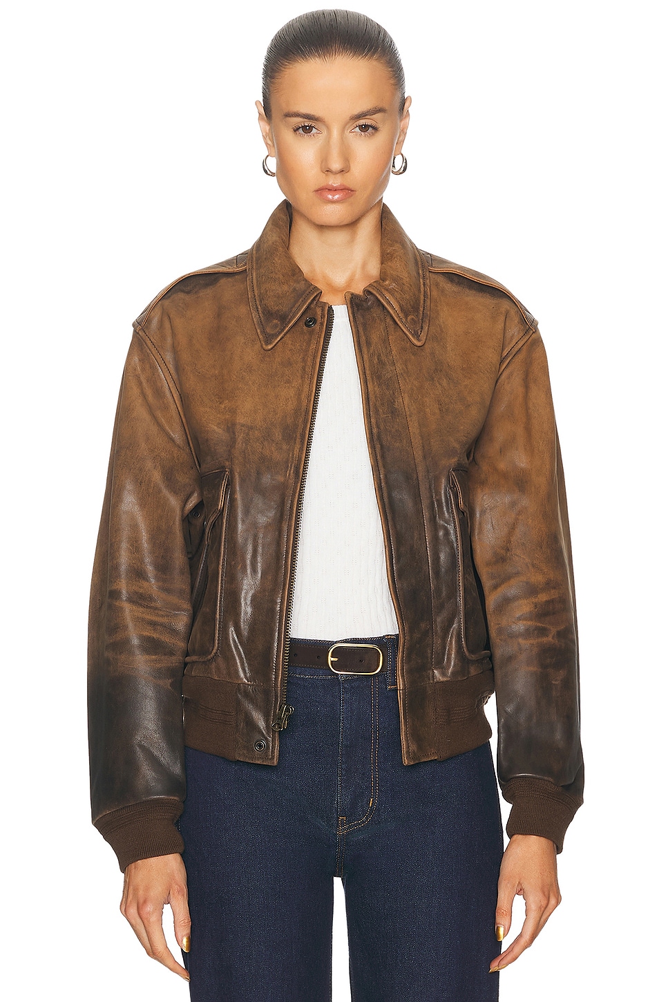 Shop Polo Ralph Lauren Bomber Jacket In Autumn Brown