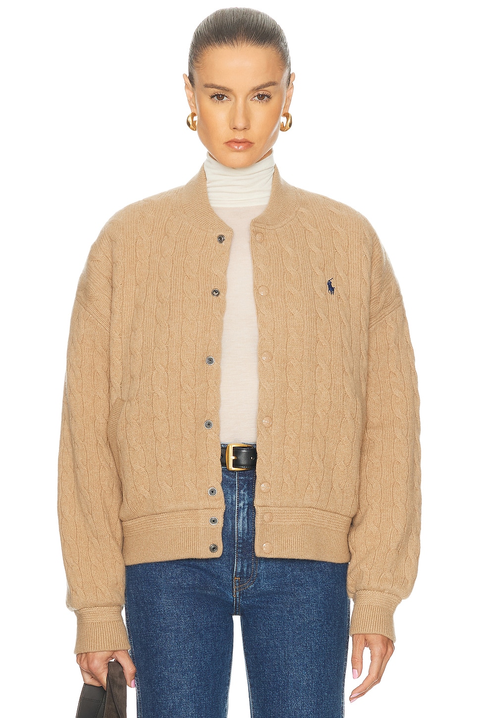 Polo Ralph Lauren Bomber Jacket In Brown
