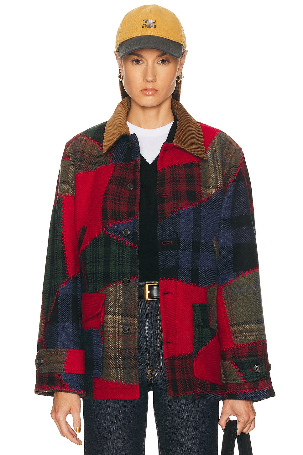 Image 1 of Polo Ralph Lauren Patchwork Coat in Multi Patchwork