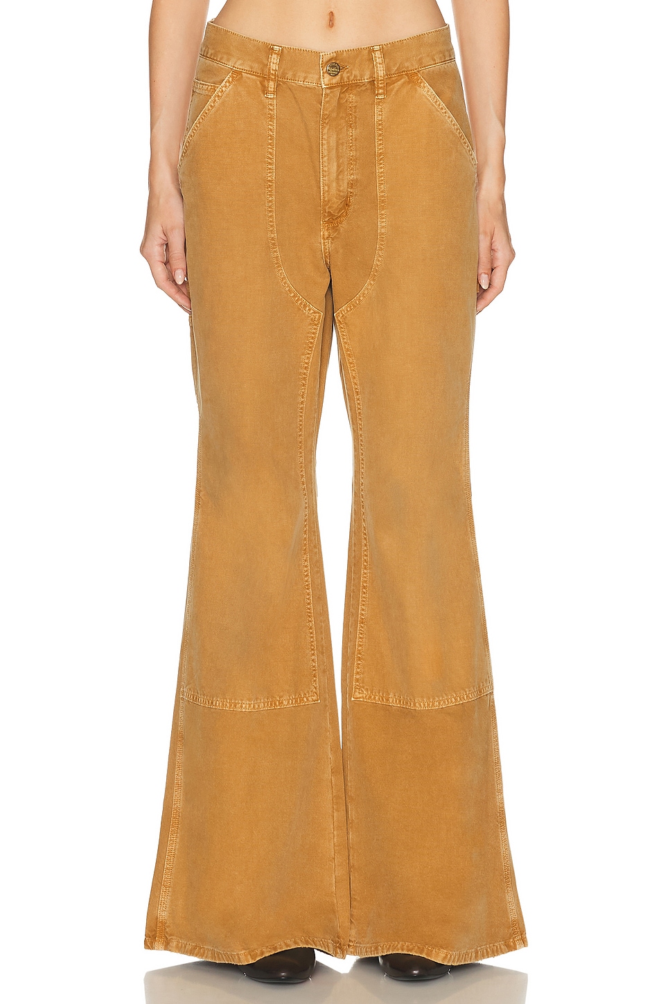Image 1 of Polo Ralph Lauren Flare Canvas Pant in Dark Beech
