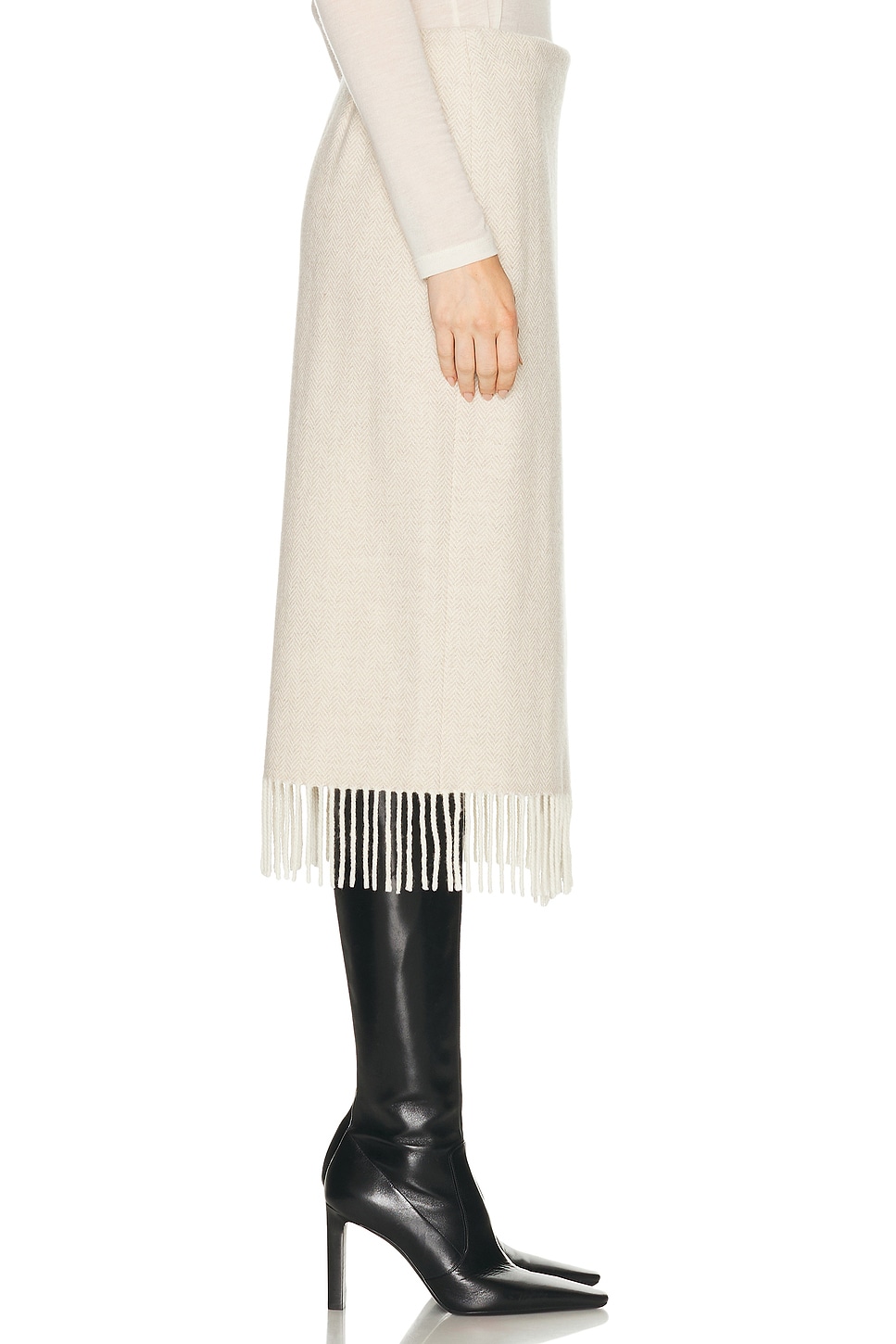 Polo Ralph Lauren Midi Pencil Skirt In Metallic