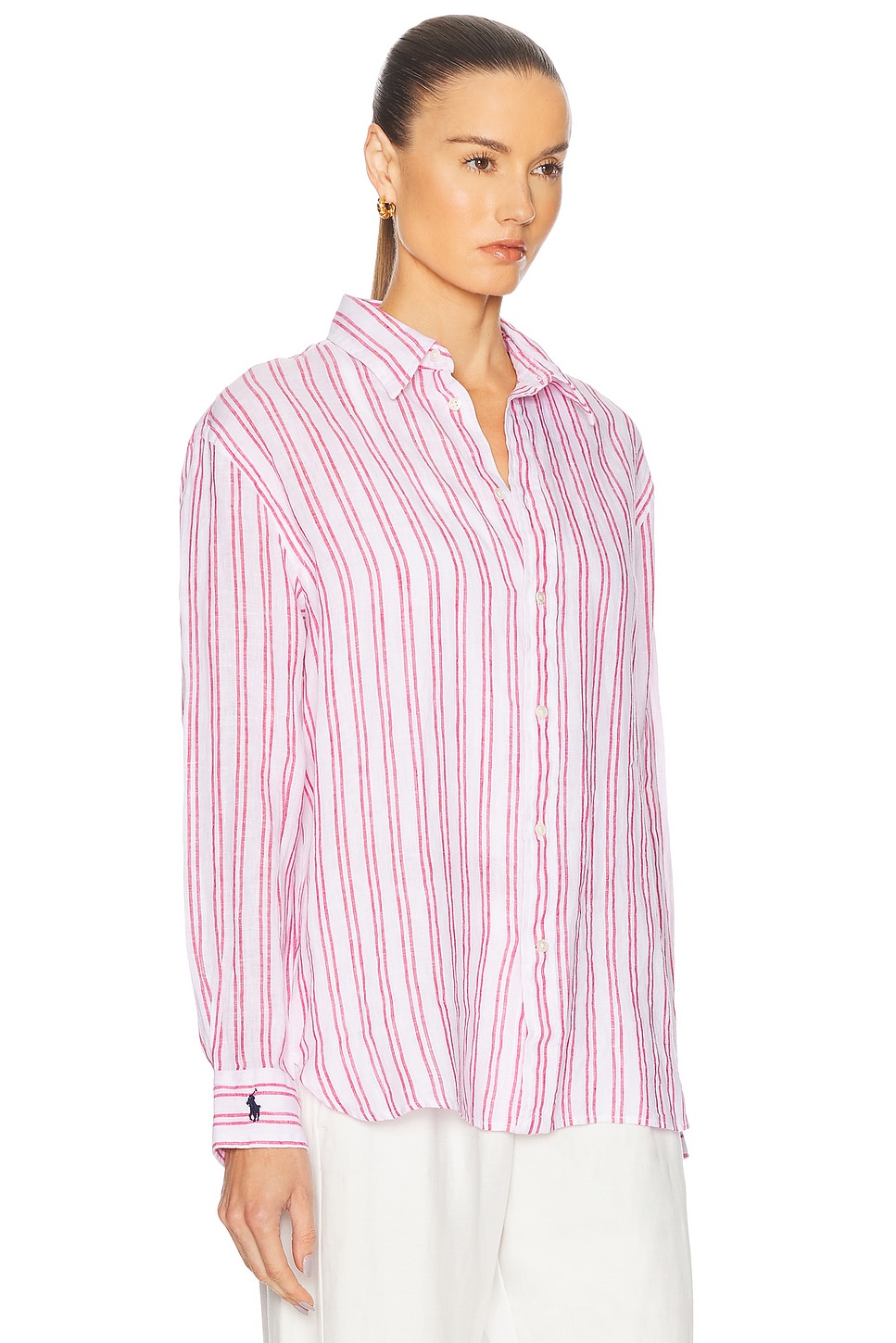 Long Sleeve Button Up Sport Top - Thumbnail 4