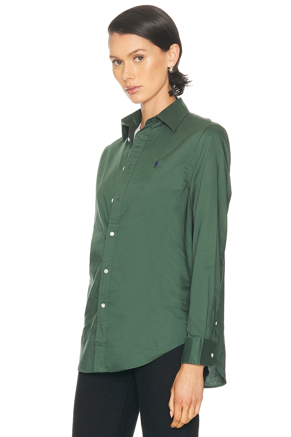 Polo Ralph Lauren Button Up Top In Green