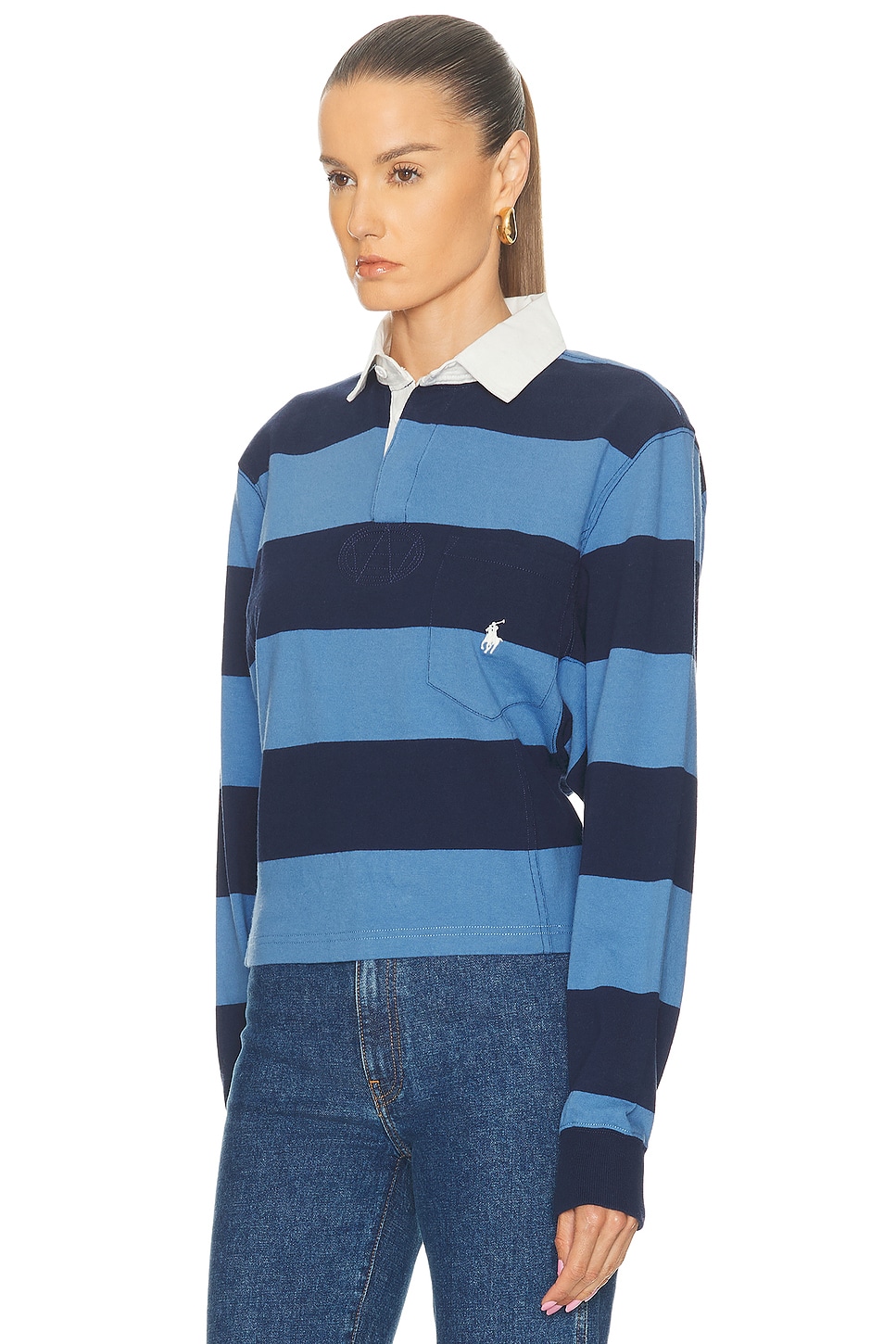 Polo Ralph Lauren Long Sleeve Polo Top In Red