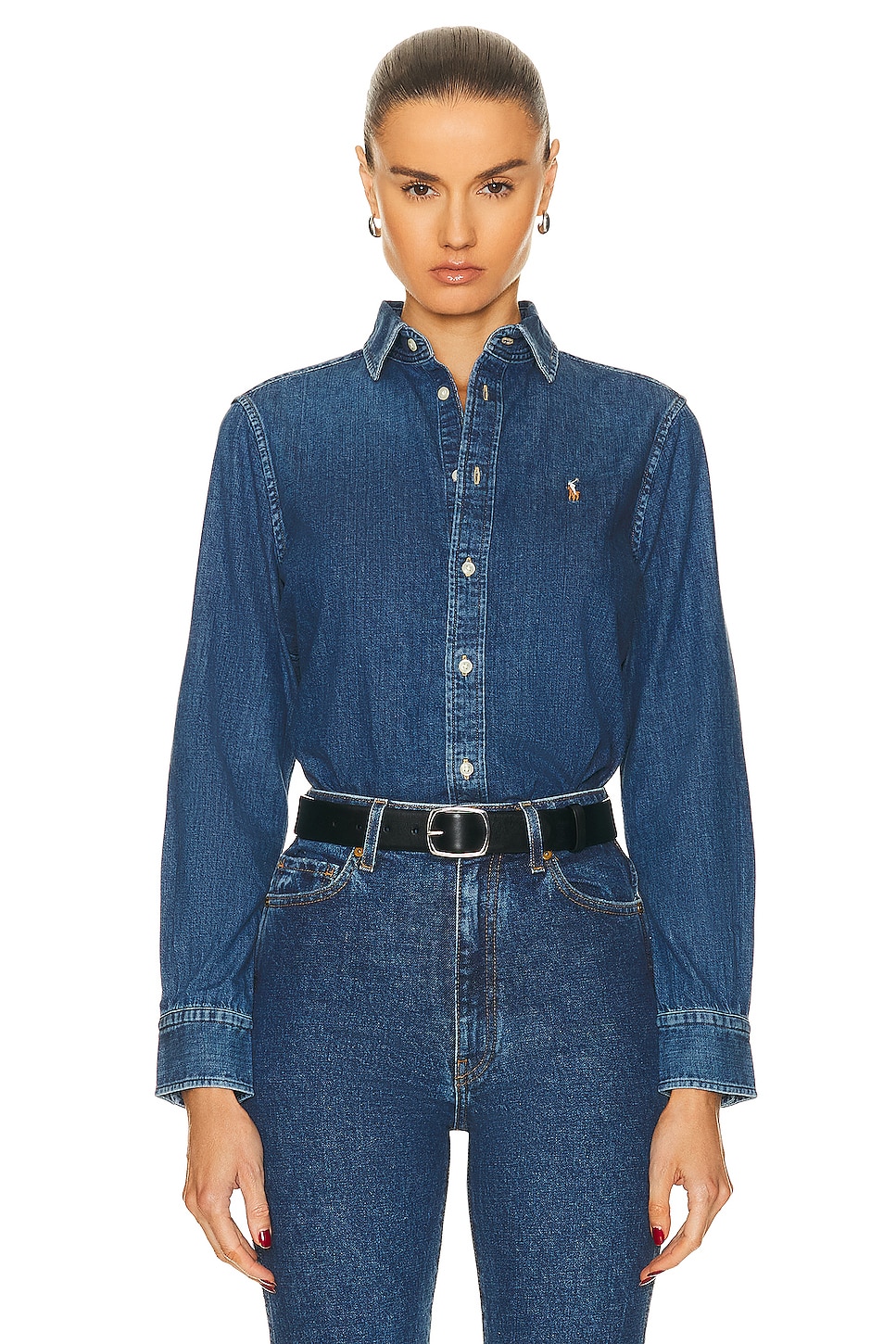 Image 1 of Polo Ralph Lauren Long Sleeve Button Up Shirt in Merced Wash