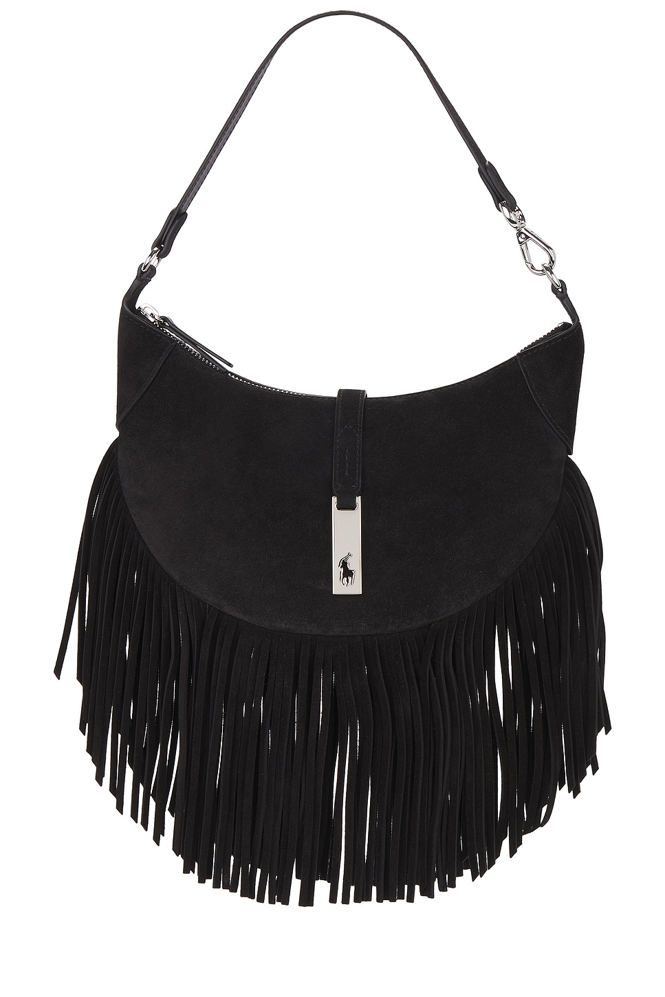 Polo Ralph Lauren Suede Shoulder Bag With Fringes