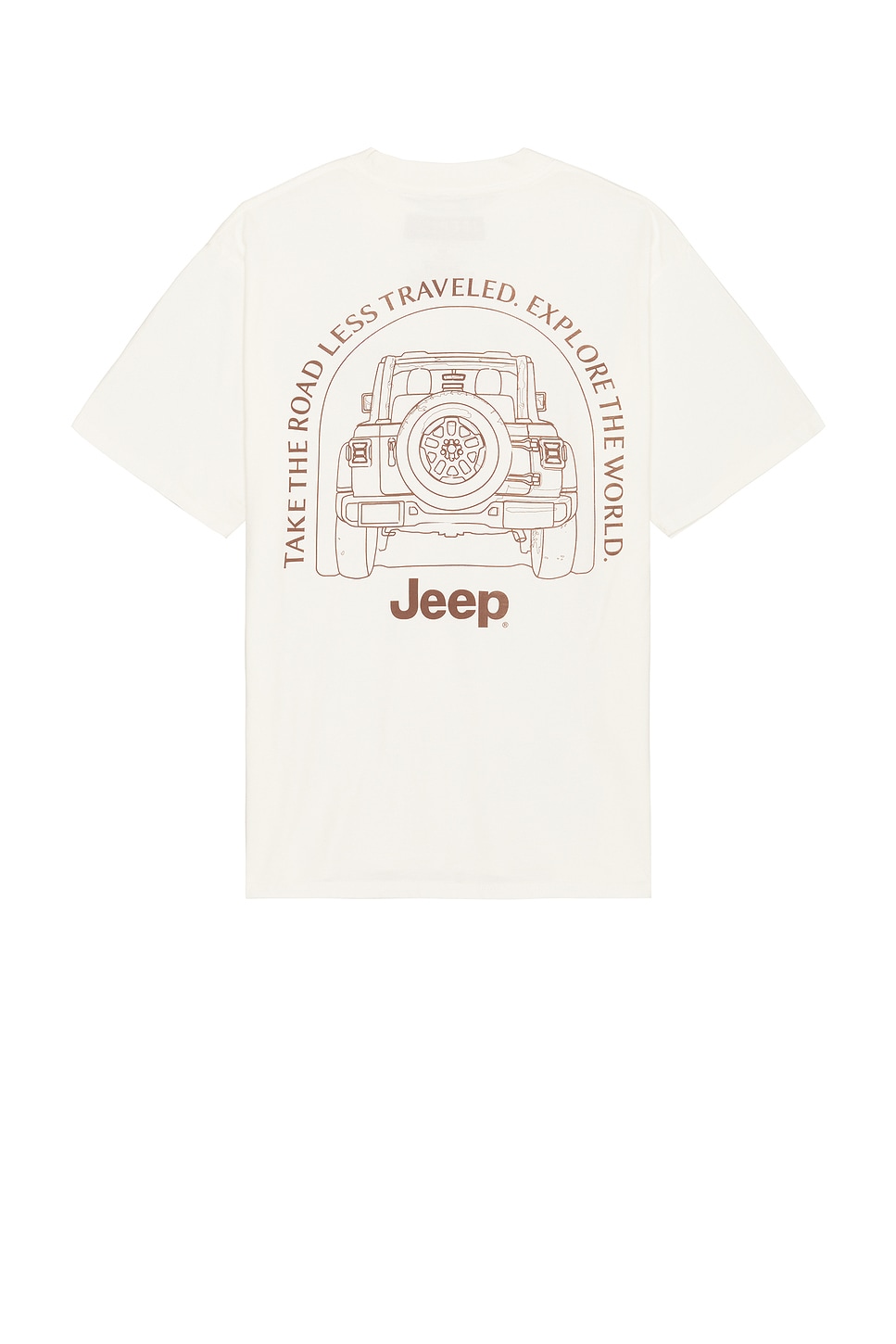 Image 1 of Philcos Jeep Road Less Traveled Boxy Tee in Cream Pigment