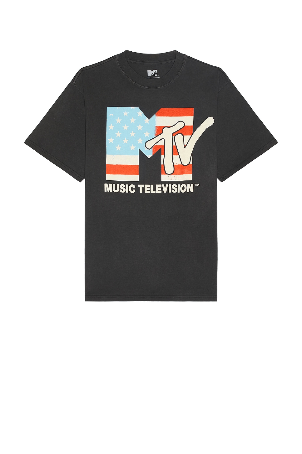 Shop Philcos Mtv U.s.a. Boxy Tee In Black Pigment