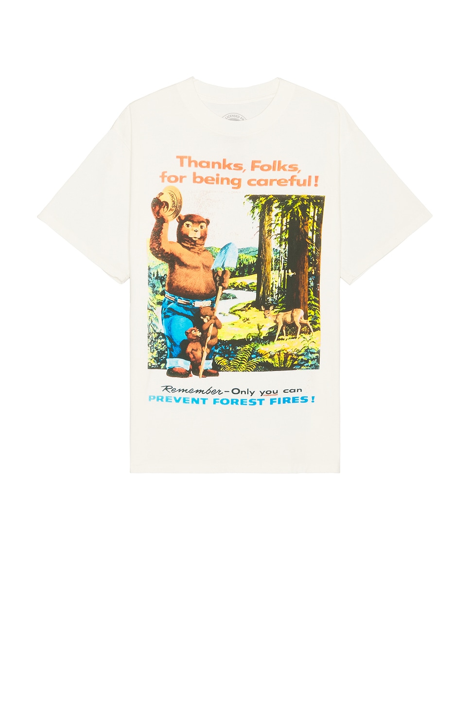 Image 1 of Philcos Smokey Thanks Folks Boxy Tee in Cream Pigment