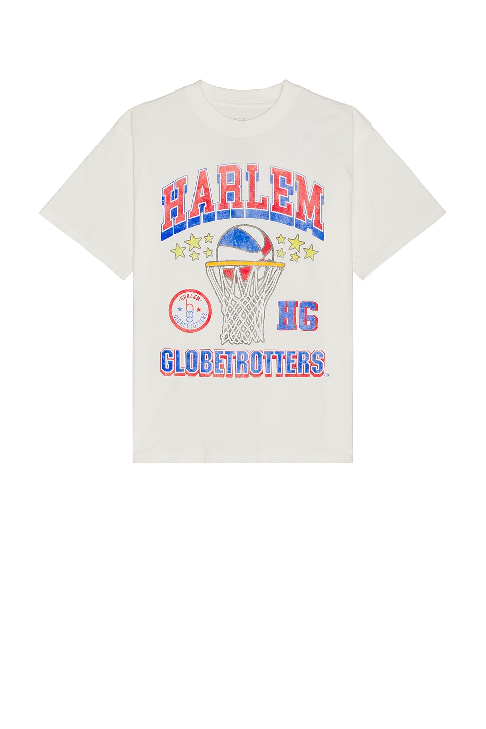 Harlem Globetrotters Stars Boxy Tee in Cream