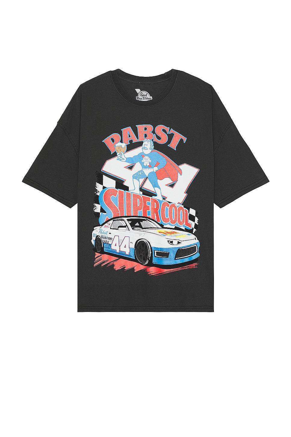 Image 1 of Philcos Pabst Supercool Racing Oversized Tee in Black Pigment
