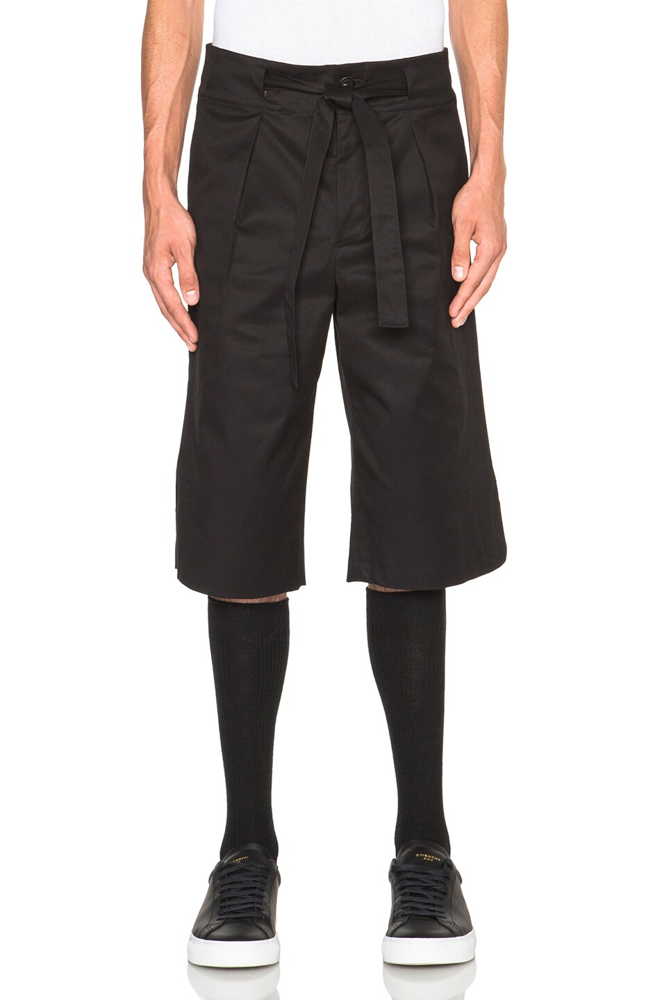 Image 1 of Public School Long Belted Shorts in Black