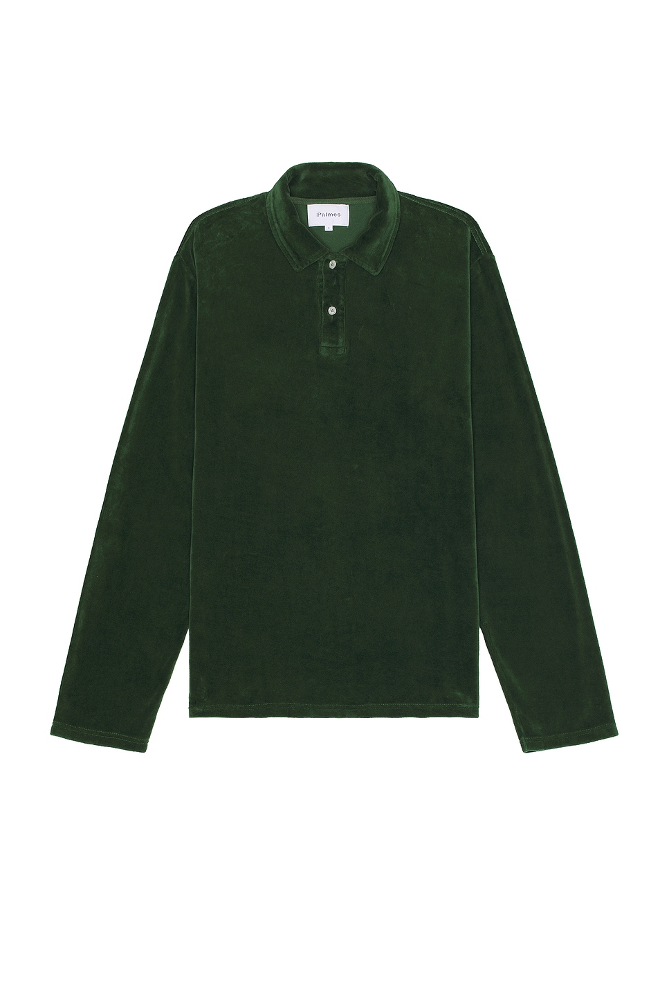 Image 1 of Palmes Towel Long Sleeve Polo in Green