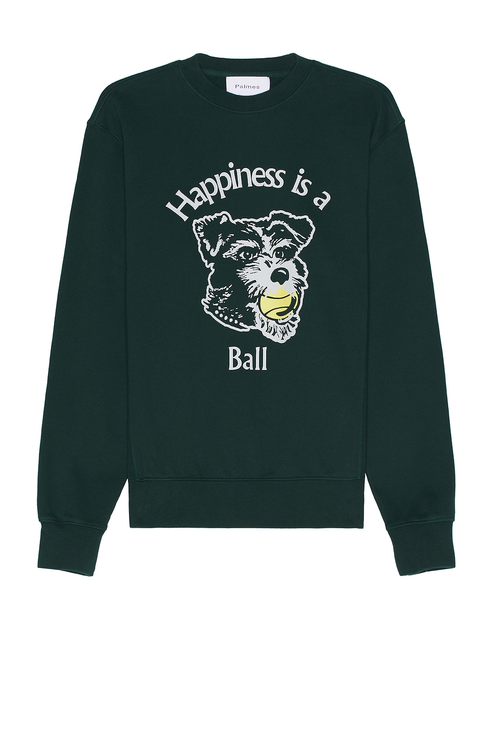 Image 1 of Palmes Dog Crewneck Sweatshirt in Dark Green
