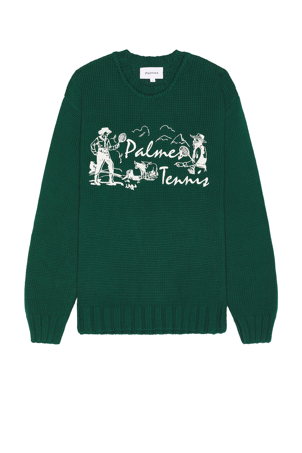 Image 1 of Palmes Dustup Knitted Sweater in Dark Green