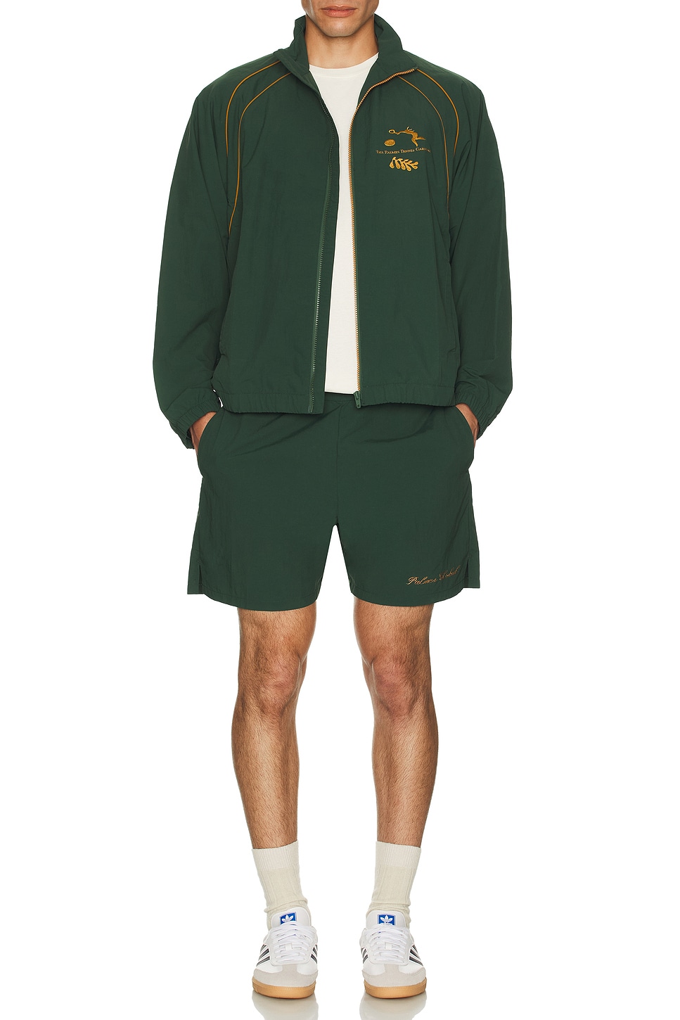 Image 1 of Palmes Track Jacket in Dark Green