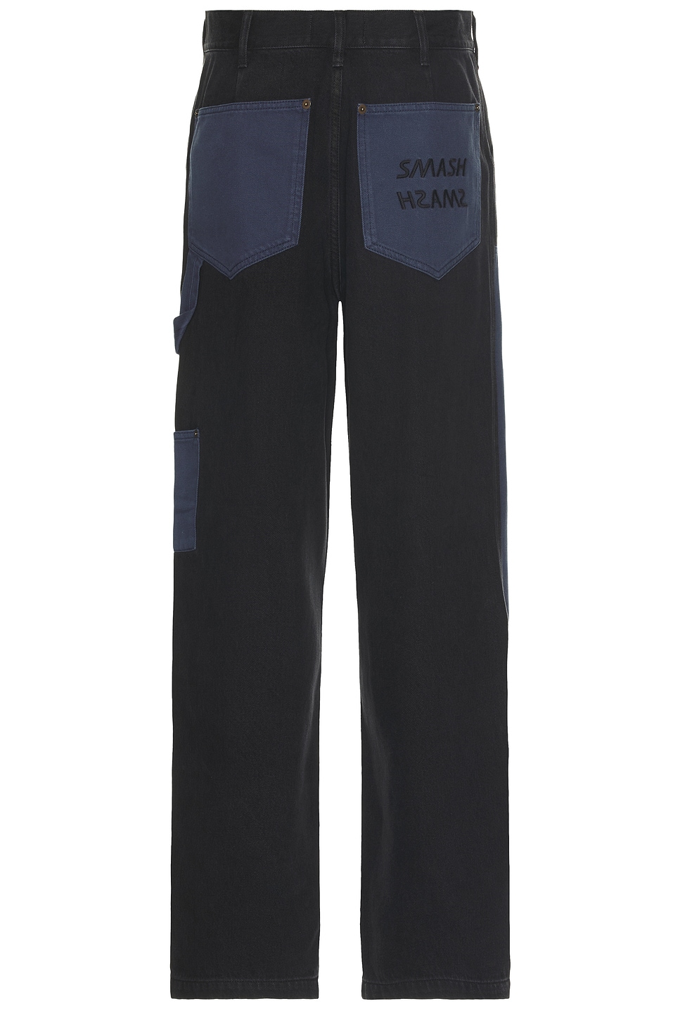 Shop Palmes Smash Double Trousers In Black Denim