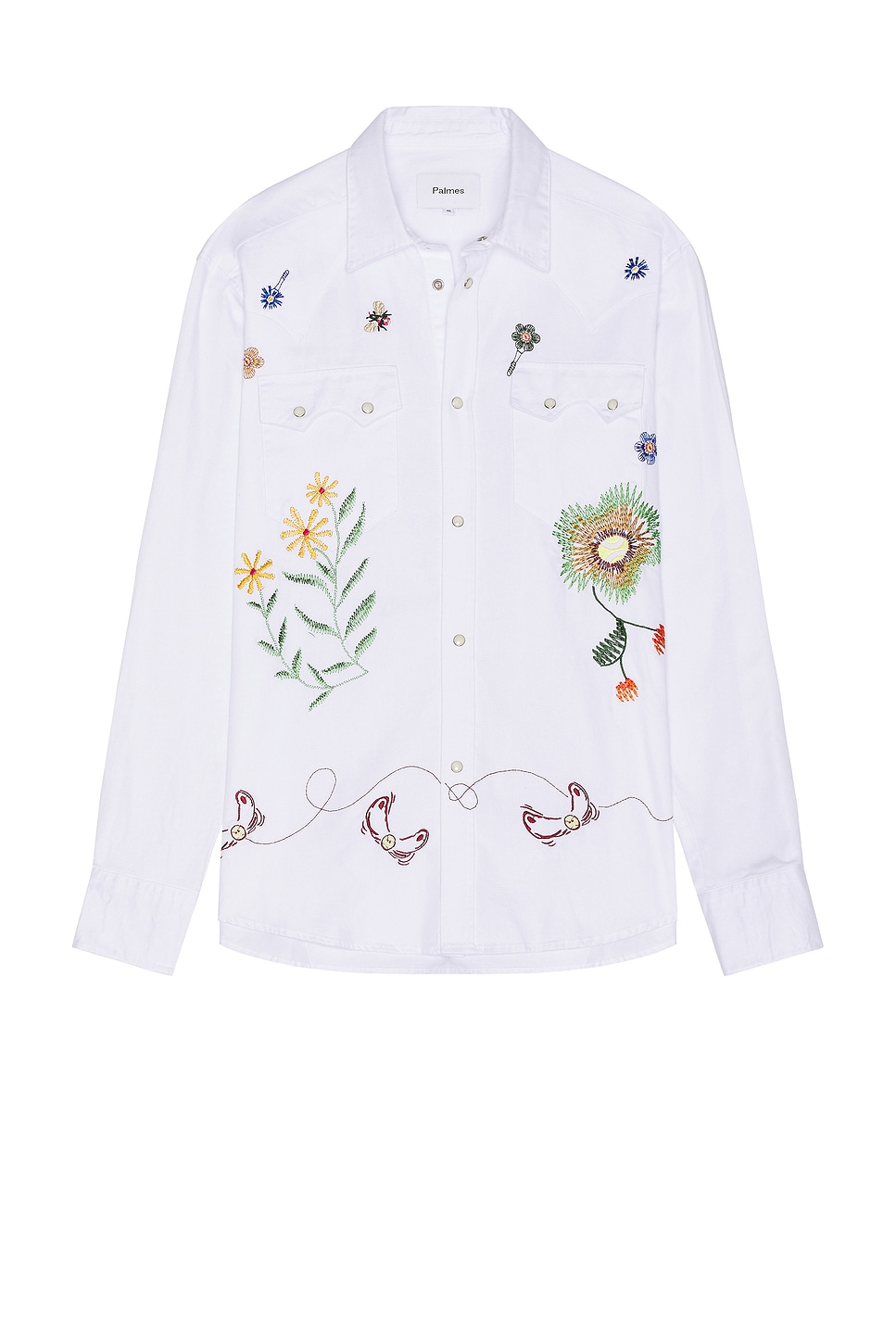 Image 1 of Palmes Floral Western Shirt in White