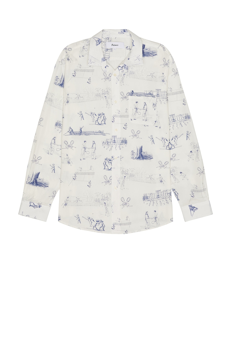 Printed Poplin Shirt in White