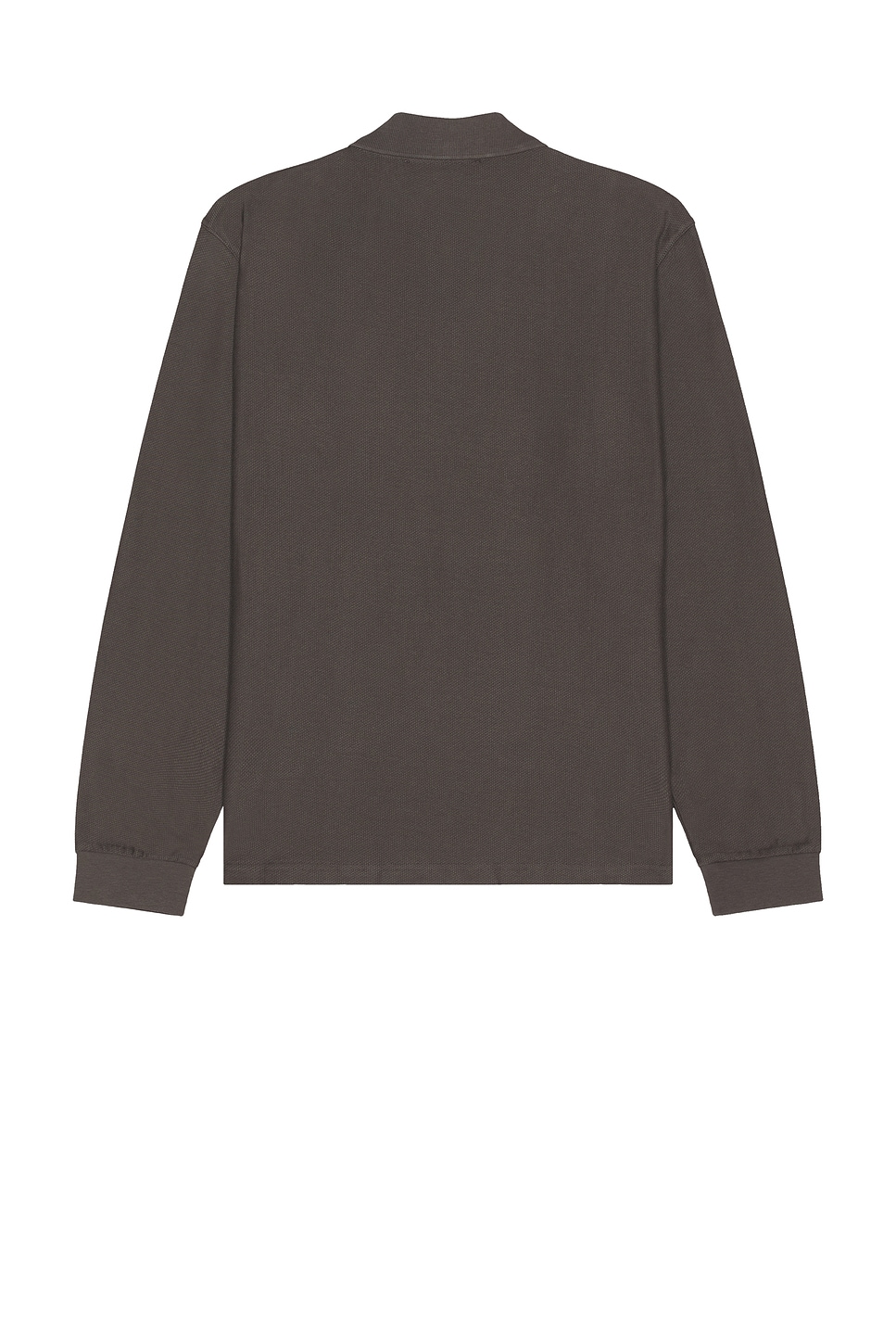 Palmes Society Long Sleeve Zip Polo In Gray