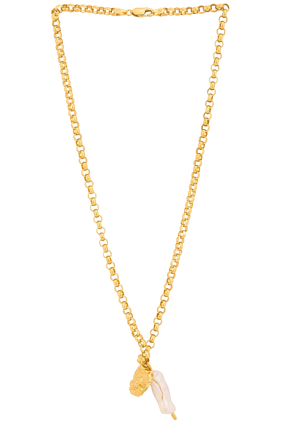 Image 1 of Pamela Card Sacred + Profane Love Necklace in Gold & Pearl