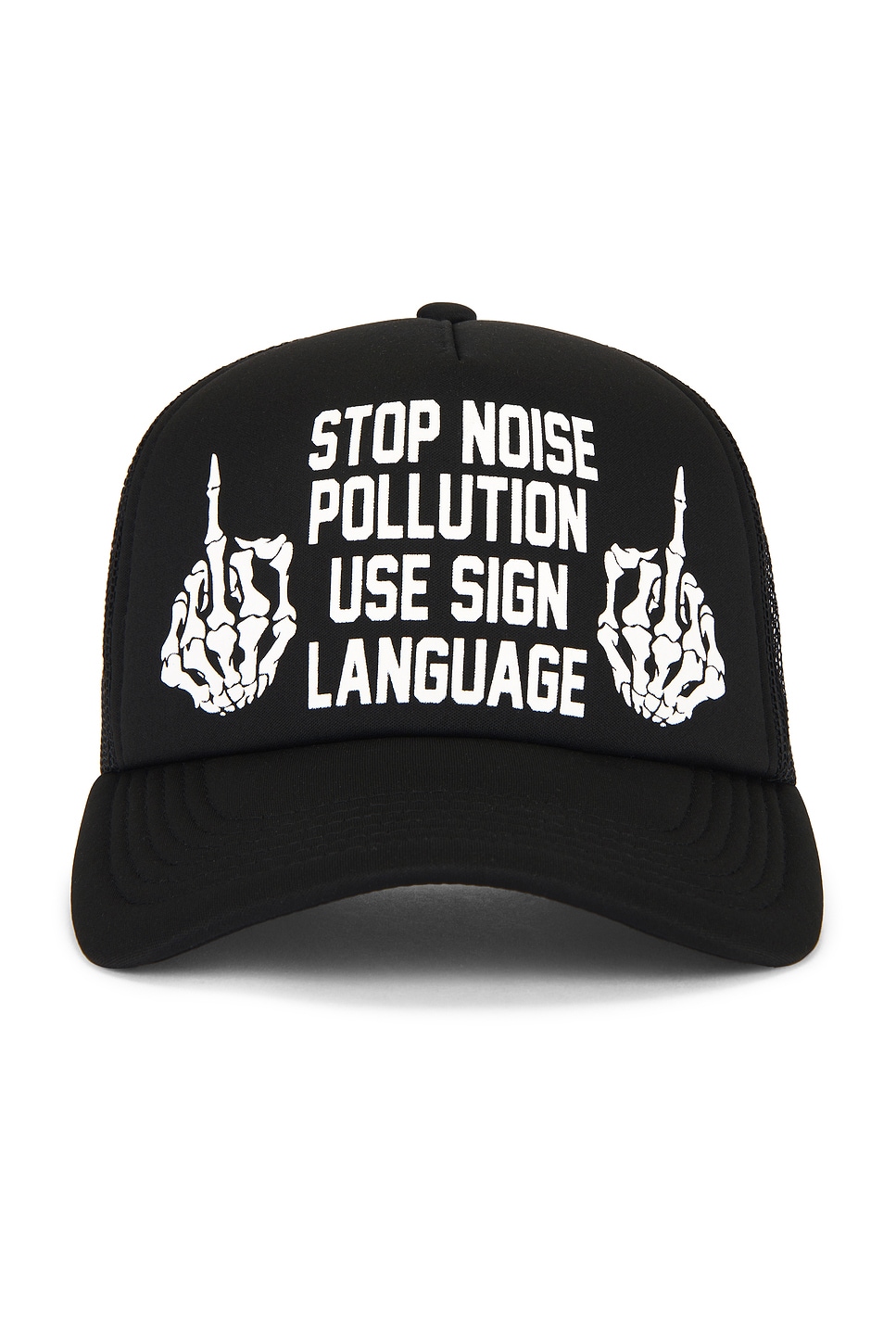 Pleasures Pollution Trucker Cap In Black