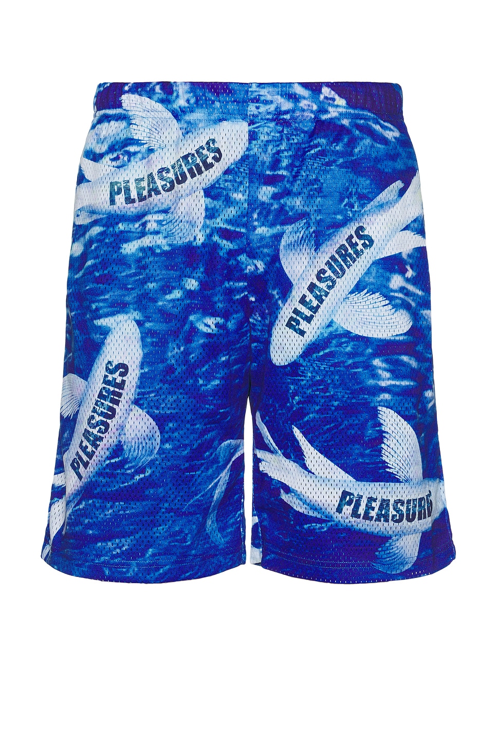 Image 1 of Pleasures Koi Mesh Shorts in Blue