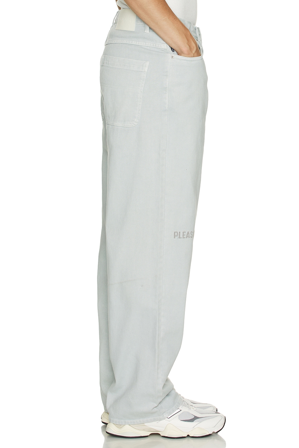 Image 4 of Pleasures Formula Baggy Pants in Light Grey