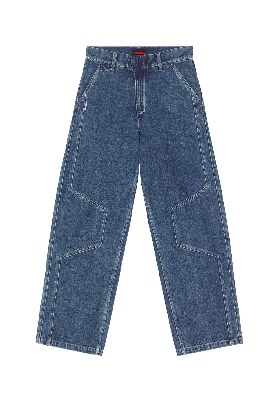 Image 1 of Pleasures Position Baggy Jeans in Indigo