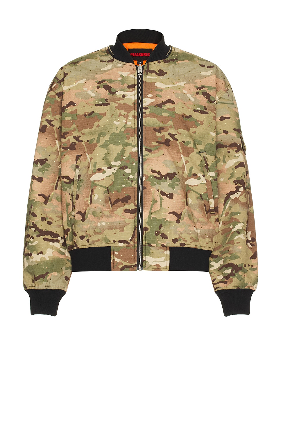 Image 1 of Pleasures Gem Camo Bomber in Camo