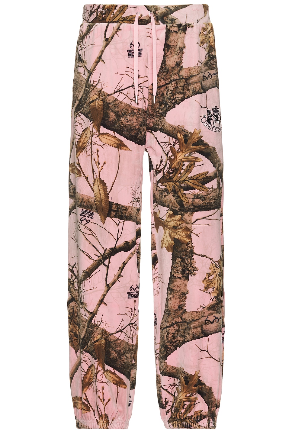 Image 1 of Pleasures Realtree Velour Track Pants in Pink Edge