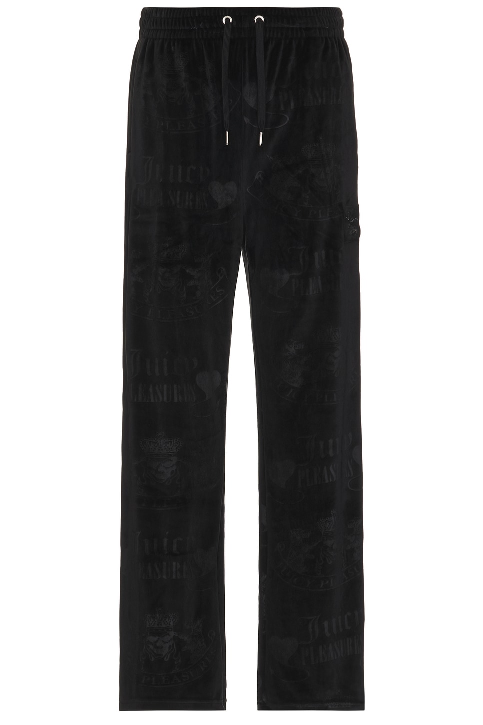 Image 1 of Pleasures Crest Velour Track Pants in Black